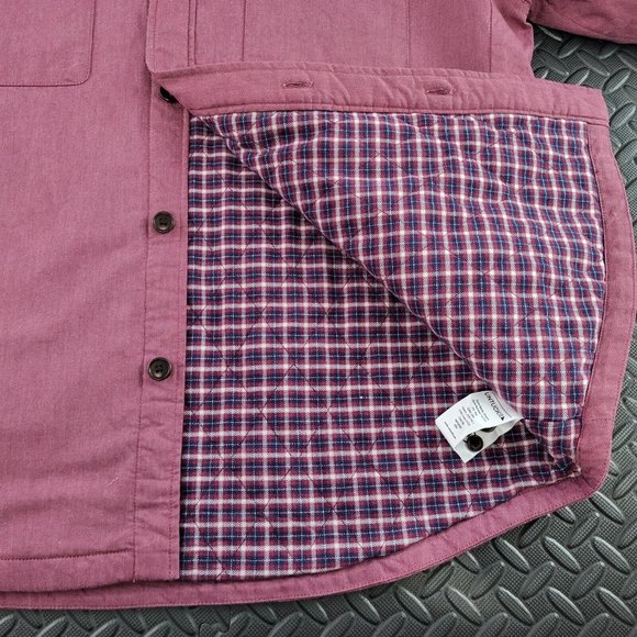 UNTUCKit Ziraldo Shirt Jacket Flannel Lined Burgundy Men's Size XL MSRP $148 - Picture 4 of 11